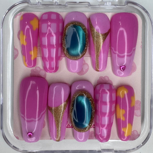 Pink Princess Nails